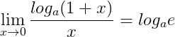 limite per x che tende a zero di logaritmo in base a si 1+x  fratto x