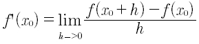 definizione di derivata