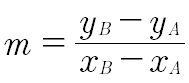 coefficiente angolare retta per due punti